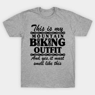 This Is My Mountain Biking Outfit Funny MTB Gift T-Shirt